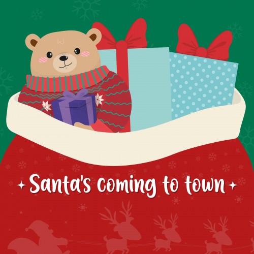 Legami Christmas Gift Sack Santa's Coming To Town (SAK0001)