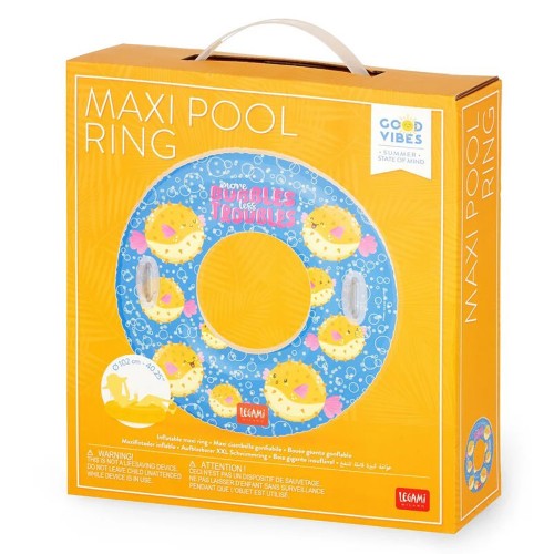 Legami Inflatable Maxi Pool Ring Pufferfish (SWIM0018)