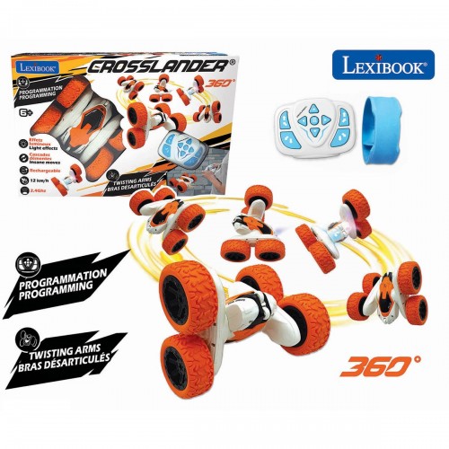 Lexibook Crosslander® Επαναφορτιζόμενο και προγραμματιζόμενο Stunt Car με φώτα με έλεγχο καρπού (RC20)