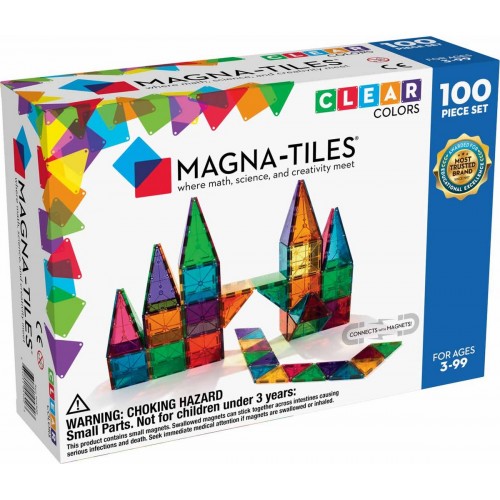 Magna Tiles Clear Colors 100τεμ (04300)