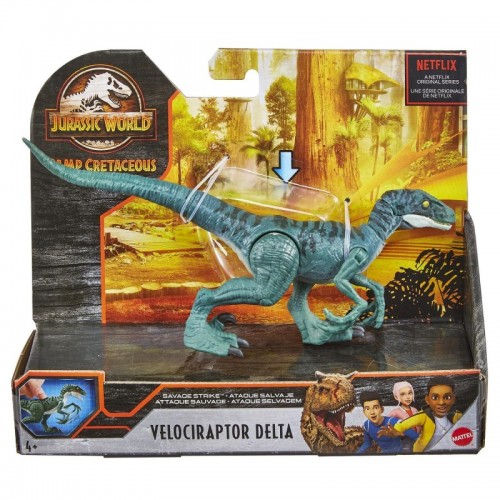 Jurassic World Φιγούρα Δεινόσαυρου Με Σπαστά Μέλη - Savage Strike Velociraptor Delta (GNJ20/GCR54)