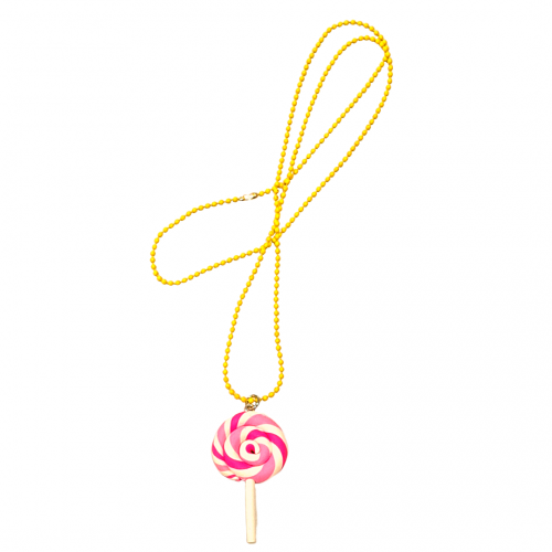 Meli Κολιέ Lollipop Pink big Swirl (M14124)