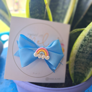 Meli Κλιπ Μαλλιών Baby Blue Cloudy Rainbow (M14158)