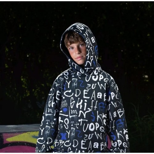 Chaos Μπλούζα Φούτερ Κουκούλα με Τύπωμα Oversized (MRW23-0280)