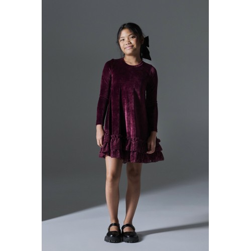 Melin Rose Φόρεμα Βελούδο Μπορντό (MRW26-1210)