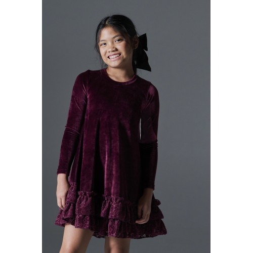 Melin Rose Φόρεμα Βελούδο Μπορντό (MRW26-1210)