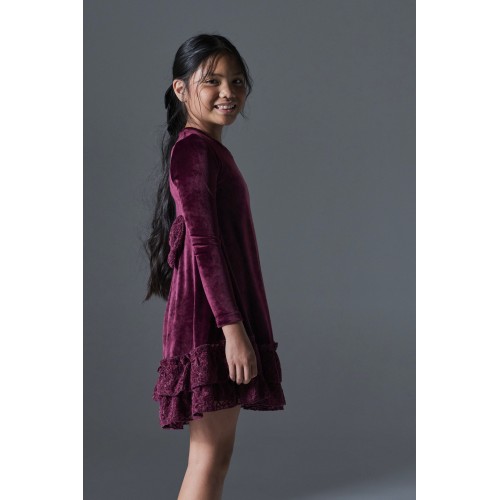 Melin Rose Φόρεμα Βελούδο Μπορντό (MRW26-1210)