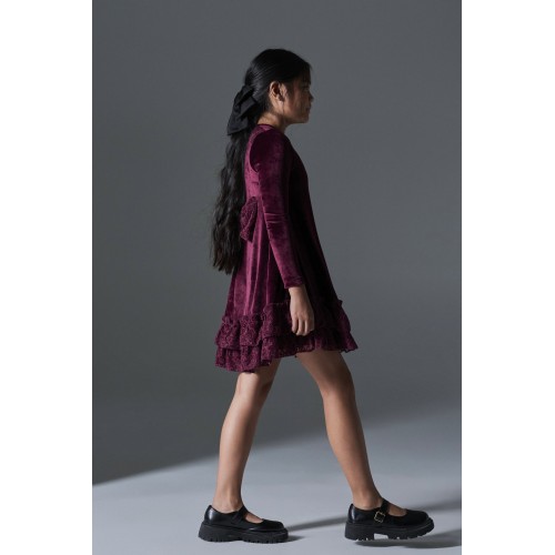 Melin Rose Φόρεμα Βελούδο Μπορντό (MRW26-1210)