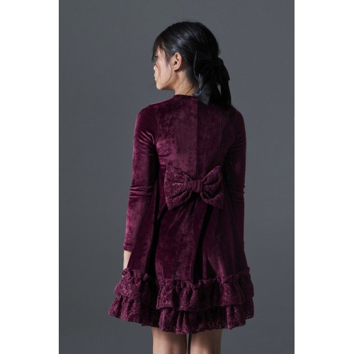 Melin Rose Φόρεμα Βελούδο Μπορντό (MRW26-1210)