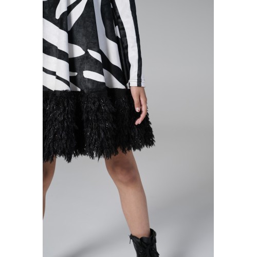 Melin Rose Φόρεμα Βελούδο Ζέβρα (MRW26-1218)