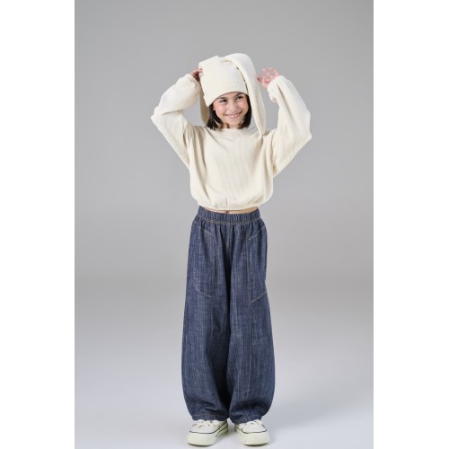 Melin Rose Παντελόνα με όψη Jean (MRW26-3311)