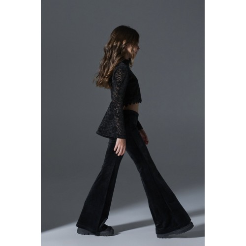 Melin Rose Σετ Βελούδο Δαντέλα Μαύρο  (MRW26-6203)