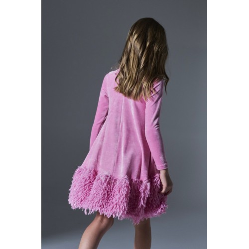 Melin Rose Φόρεμα Βελούδο Ροζ Πούπουλο (MRW26-1219) Melin Rose Φόρεμα Βελούδο Ροζ Πούπουλο (MRW26-1219)