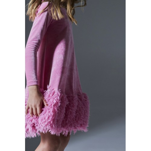 Melin Rose Φόρεμα Βελούδο Ροζ Πούπουλο (MRW26-1219) Melin Rose Φόρεμα Βελούδο Ροζ Πούπουλο (MRW26-1219)