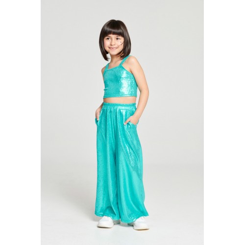 Melin Rose Σετ Μεταλλιζέ με Cropped Top και Παντελόνα (MRS23-6122)