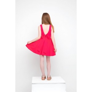 Melin Rose Φόρεμα με Δέσιμο Πίσω Φούξια (MRS24-1170)