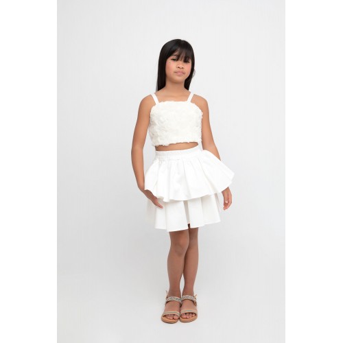 Melin Rose Φόρεμα με Μπούστο Λευκό (MRS24-6141)