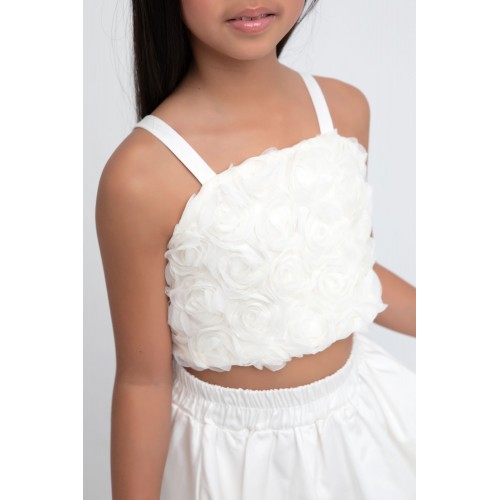 Melin Rose Φόρεμα με Μπούστο Λευκό (MRS24-6141)