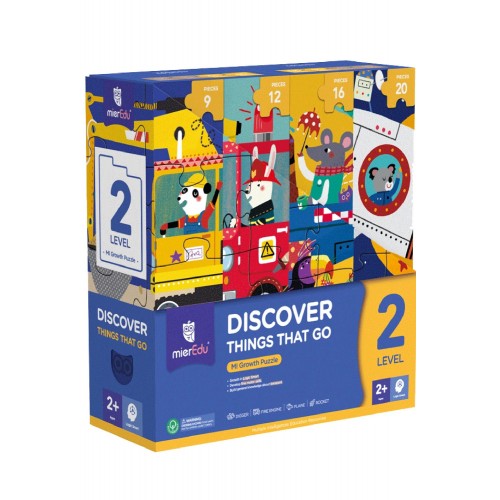 MierEdu Puzzle 3 Επιπέδων Level 2 Things That Go (00642)