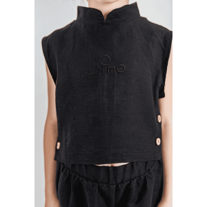 Minimo Σετ Sleeveless Top με Παντελόνι Μαύρο (MF36024)