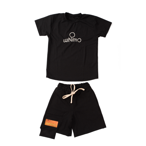 Minimo Set shorts with long pocket Black (MD36001)