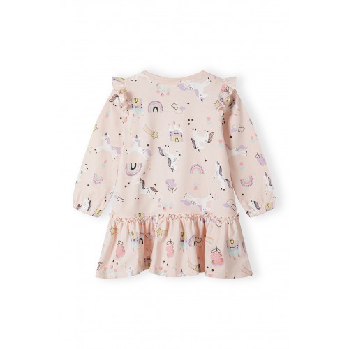 Minoti Φόρεμα Με Frill Pink Unicorns (16DRESS2)