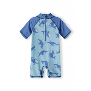 Minoti Μαγιό Ολόσωμο με Καπέλο Antii UV Sharks (23SWIM1)