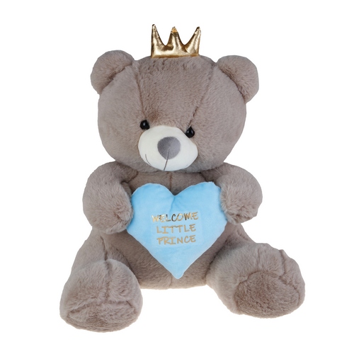 Αρκουδάκι Γκρι Welcome Prince 40cm (J224033)