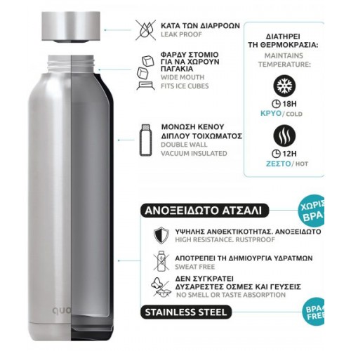 Παγούρι quokka stainless solid tropical 630ml (11809)