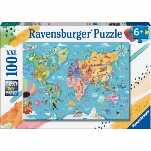 Puzzle 100XXL τεμ. Παγκόσμιος Χάρτης (13343)