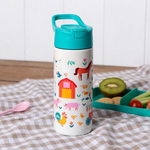 Rex London Παγούρι Ανοξείδωτο Ατσάλι 500ml Farmyard (30965)
