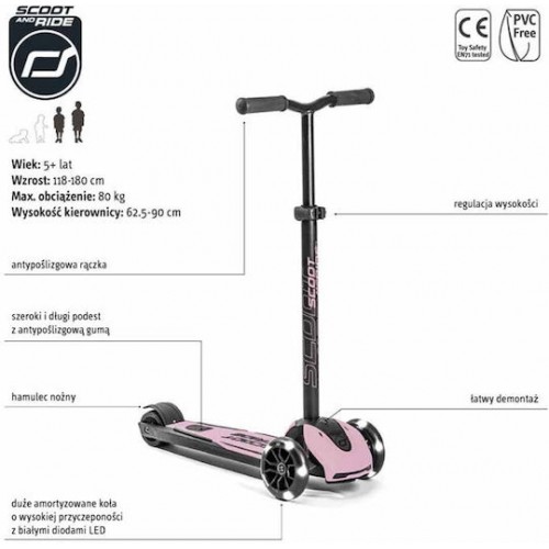 Πατίνι Scoot and Ride Highwaykick 5 LED Rose (00011)