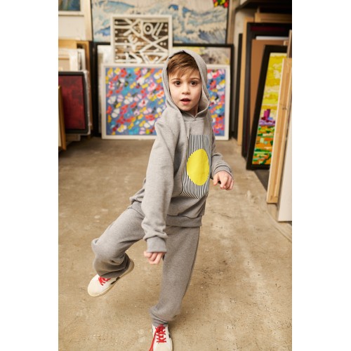 Two In A Castle The Sweater Effect Circles Set Sweater & Sweat Pants Grey (T3884)