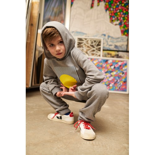 Two In A Castle The Sweater Effect Circles Set Sweater & Sweat Pants Grey (T3884)