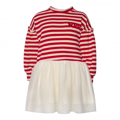 Two In A Castle Φόρεμα Striped Universe Heart Embroidery (T6514)