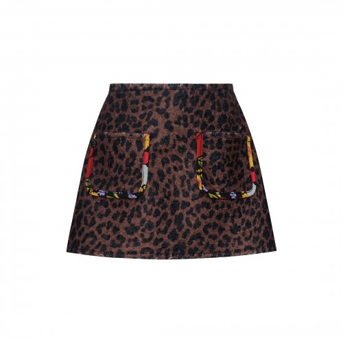 Two In A Castle Φούστα Dolce Vita Boucle Leopard (T6624)