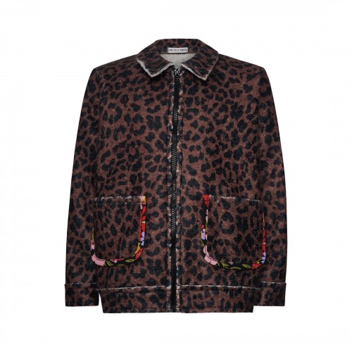 Two In A Castle Bomber Dolce Vita Boucle Leopard (T6625)