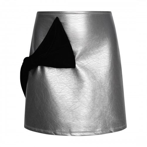 Two In A Castle Φούστα Metallica Pleather Bow (T6671)