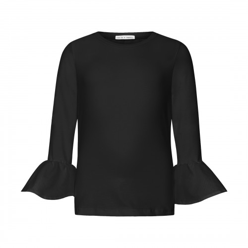 Two In A CastlE Μπλούζα Ruffle Sleeve Monochrome Black (T6729)