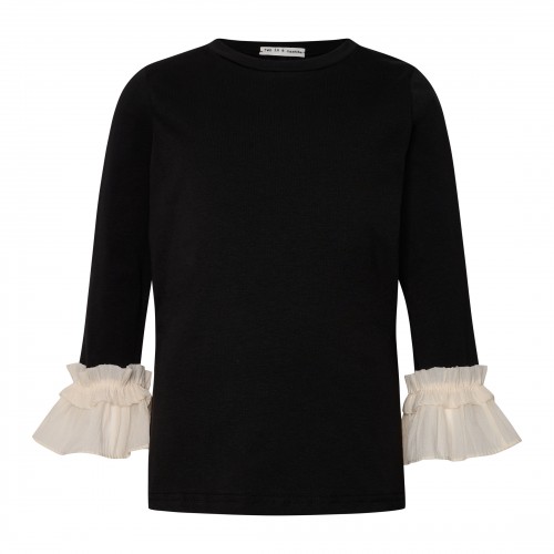 Two In A CastlE Μπλούζα Contrast Sleeve Monochrome (T6731)