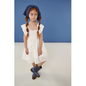 Two In A Castle Φόρεμα Broderie White (T4051)