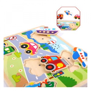 Tooky Toy Puzzle Σφηνώματα με Ήχο Οχήματα (TL064N)