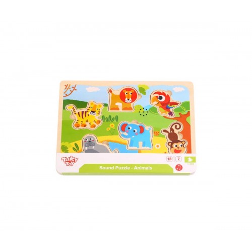 Tooky Toy Puzzle Σφηνώματα με Ήχο Ζωάκια (TL065N)