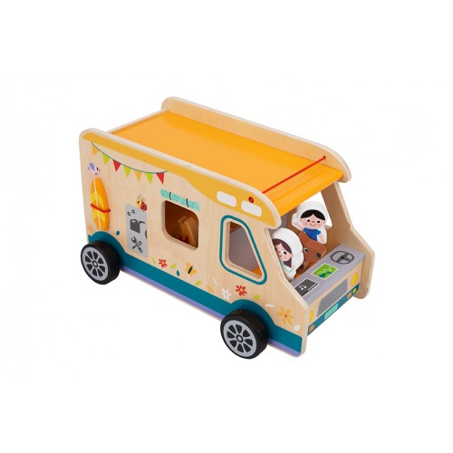 Tooky Toy Τροχόσπιτο Camping Ξύλινο (TH427)