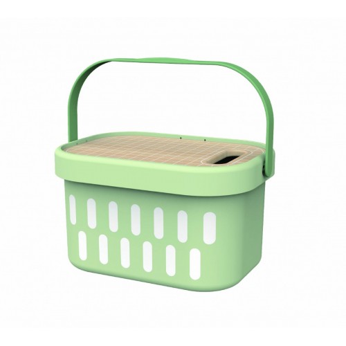 Tooky Toy Ξύλινο Σετ Κοπής Φαγητών σε Κουβά (TJ537N)