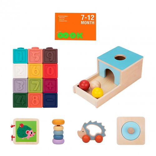 Tooky Toy Κουτί Εκπαιδευτικών Δραστηριοτήτων Montessori 7-12m (TK751)