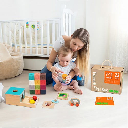 Tooky Toy Κουτί Εκπαιδευτικών Δραστηριοτήτων Montessori 7-12m (TK751)