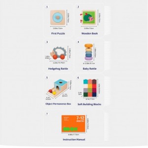 Tooky Toy Κουτί Εκπαιδευτικών Δραστηριοτήτων Montessori 7-12m (TK751)