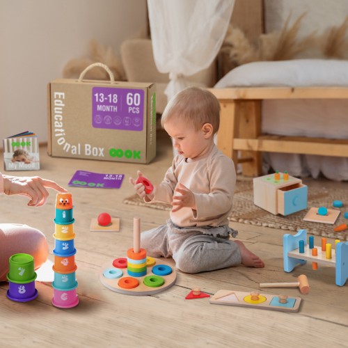 Tooky Toy Κουτί Εκπαιδευτικών Δραστηριοτήτων Montessori 13-18m (TK752)