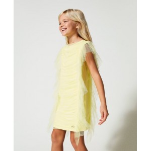 Twinset Φόρεμα Tulle Limelight Yellow (231GJ2Q74)
